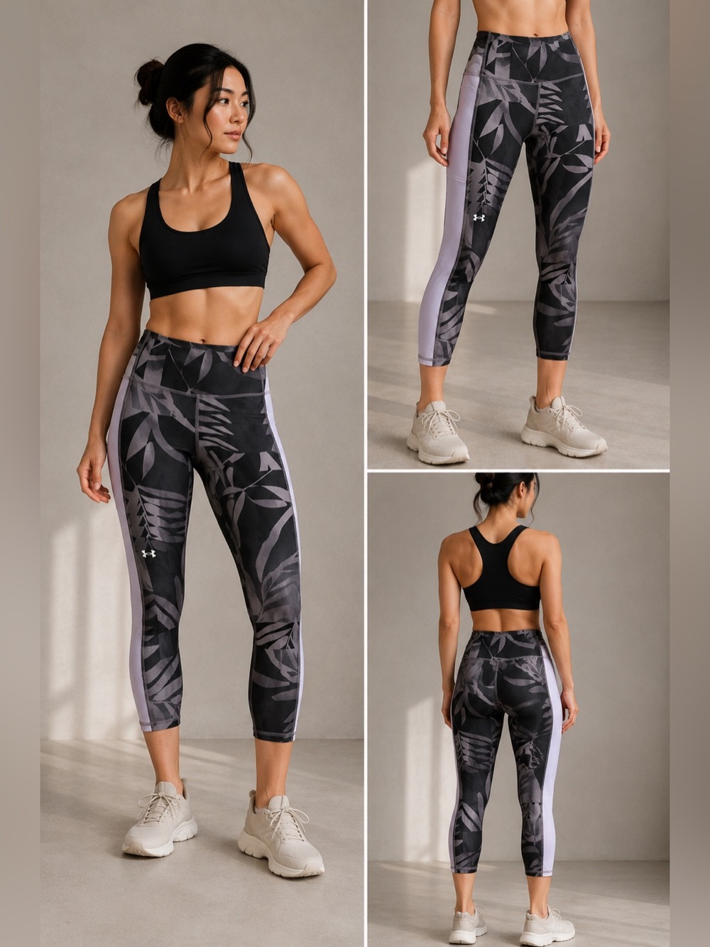 Under Armour HeatGear Tropical Print Compression Crop Leggings Small